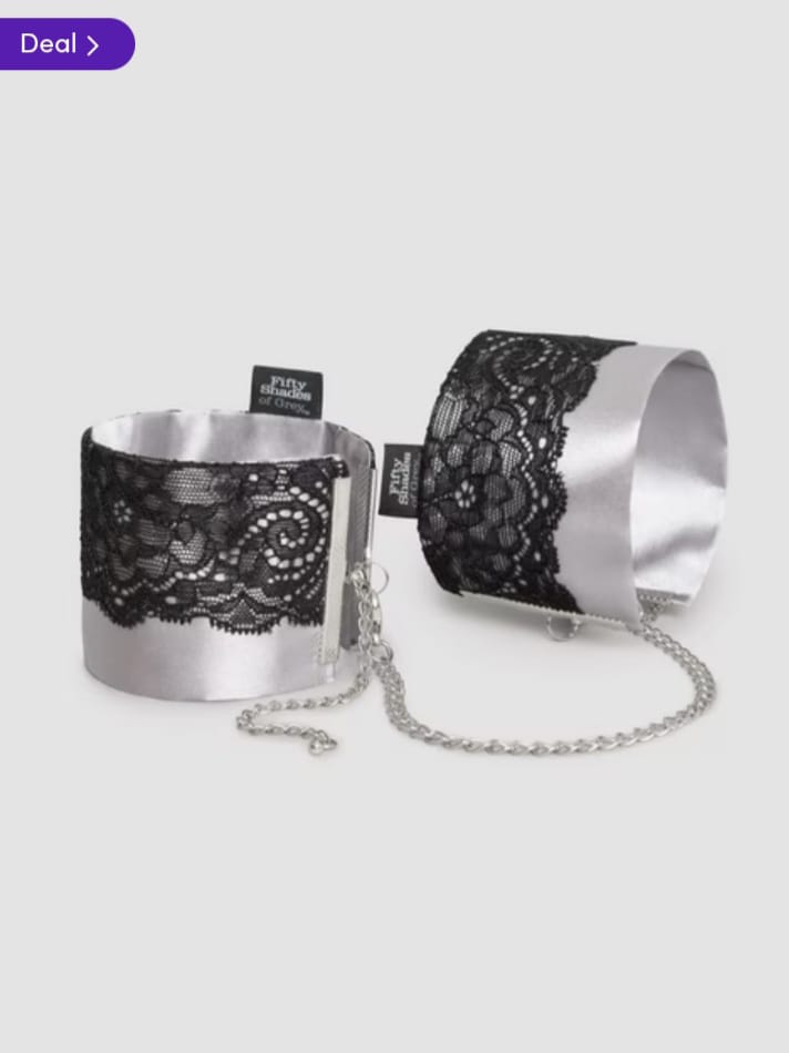 Fifty Shades of Grey Play Nice Satin & Lace Wrist Cuffs